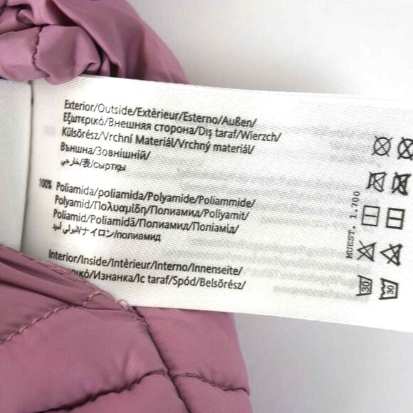 Mayoral Warm Insulated Hooded Puffer Jacket Purple Metallic‎ Silver Baby Sz 6m - Picture 6 of 7